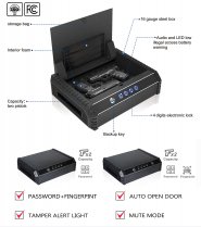CED Elite Series Deluxe Biometric Drawer Pistol Safe