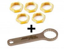 Combo: 1" Die, Box-End Wrench and 5x Lock Ring Nut 1"